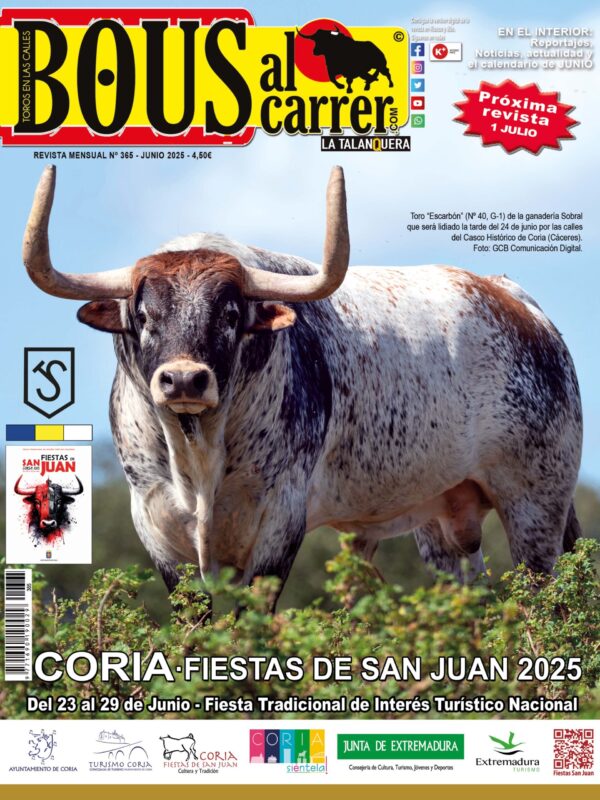 Revista Bous al Carrer – Junio 2025 (Nº 365) – Especial San Juan Coria