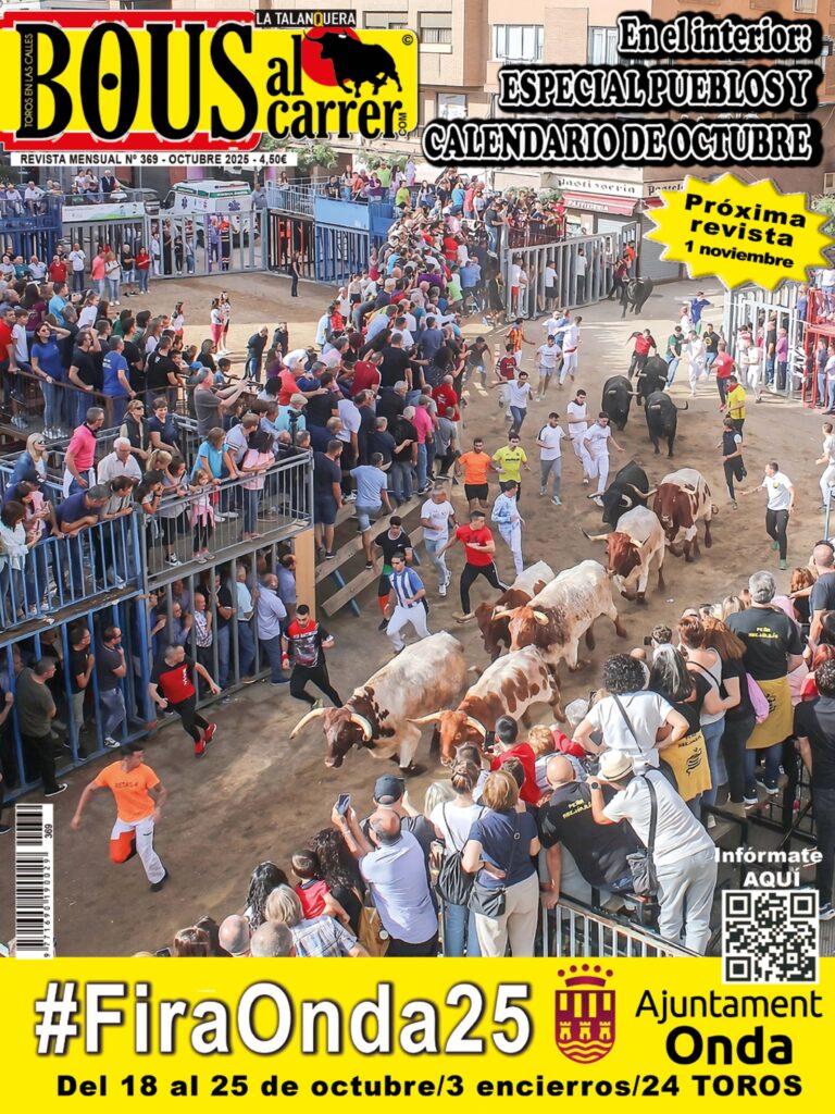 Revista Bous al Carrer – Octubre 2025 (Nº 369) – Llega la feria de Onda