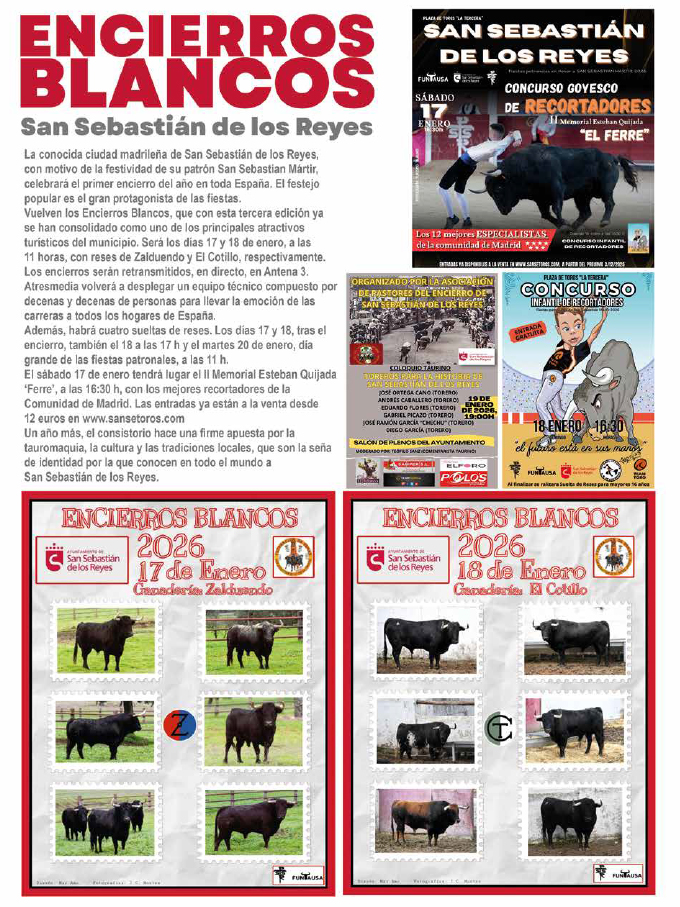 Revista Bous al Carrer Nº 372 – enero 2026. ENCIERROS BLANCOS. San Sebastián de los Reyes. - Imagen 4
